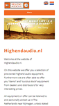 Mobile Screenshot of highendaudio.nl